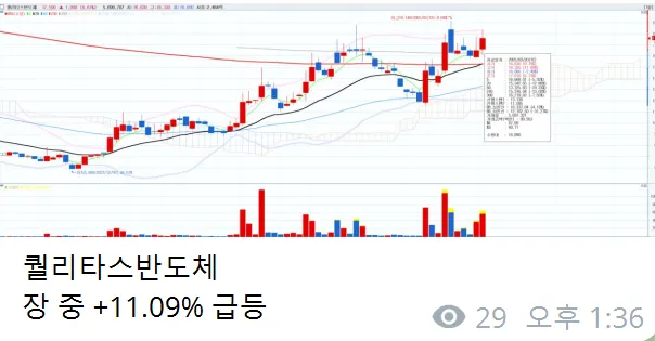 3/20일 주식정보   * 퀄리타스반도체 급등 