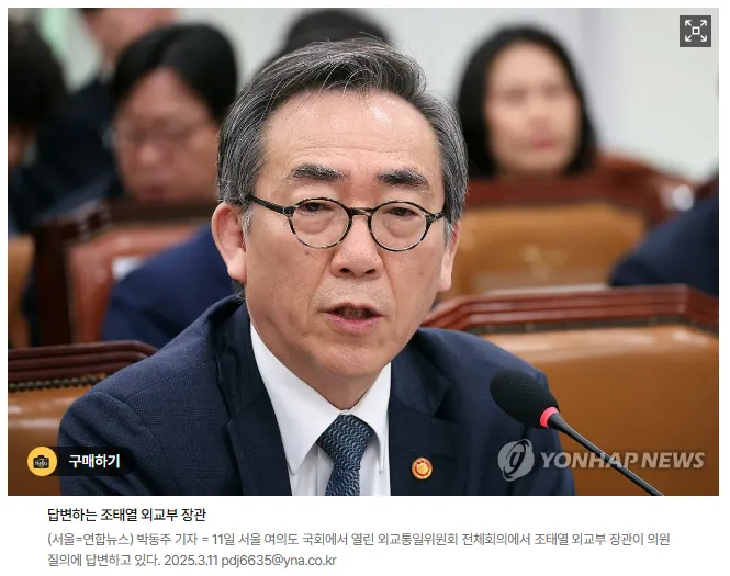 조태열 "'민감국가' 분류 문제제기…美에너지부도 상황 파악중"